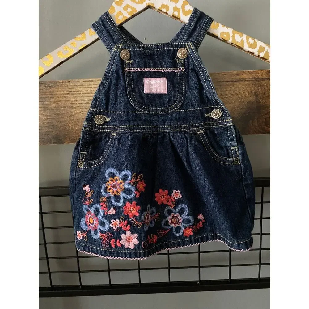 OshKosh Denim Floral Dress | 6 Months